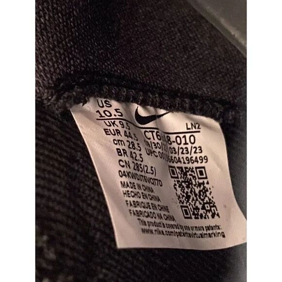 Men's  Sz 10.5 Nike Alpha Menace Elite 3 Black Football Cleats CT6648-010 NEW - Picture 13 of 13